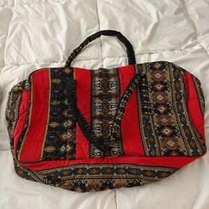 Ethnic Patterned Red Tote Bag